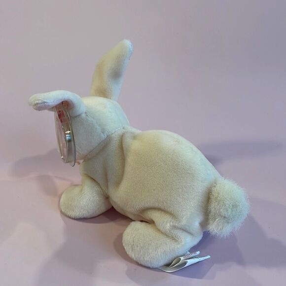 Nibbler the White 1999 Bunny Rabbit Ty Beanie Baby Excellent Used Cond.w tags 7” - Picture 6 of 11